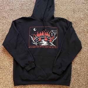 Wicked Clothes Black Hoodie “Burn that Bridge”